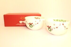 Lenox Merry Grinchmas Naughty & Nice Double Dip Bowl, Christmas dish New 898095
